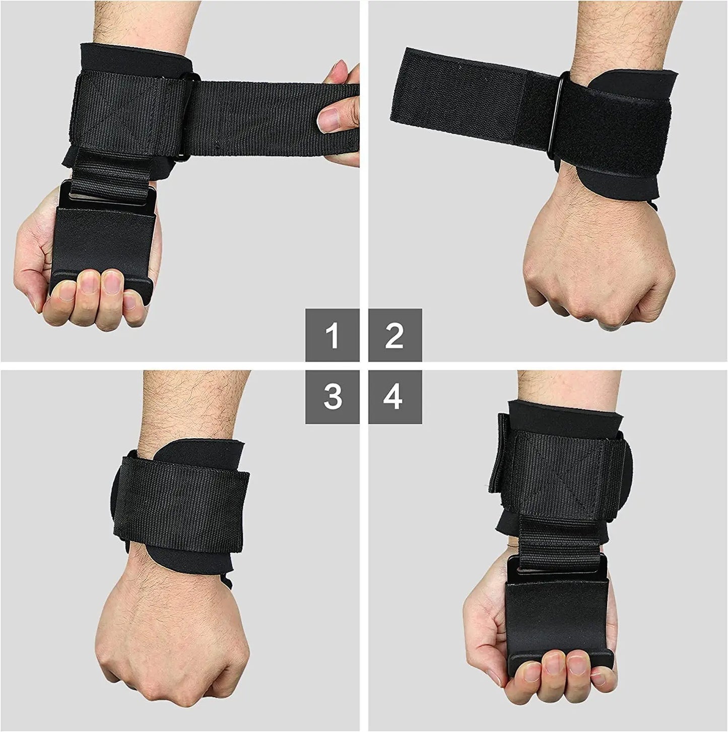 Gewichtheffen Haakgrepen Met Polsbandages
